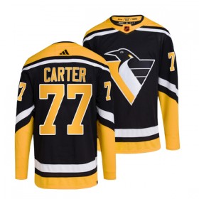 Dresovi Pittsburgh Penguins Jeff Carter 77 Adidas 2022-23 Reverse Retro 2.0 Crno Authentic - Muške